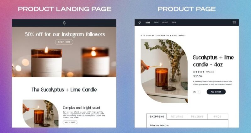 Các loại landing page bán hàng