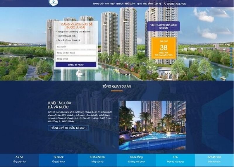 Các mẫu landing page bất động sản đẹp