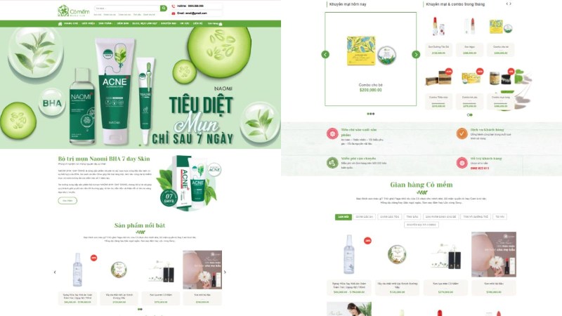 Các mẫu landing page mỹ phẩm đẹp Các mẫu landing page mỹ phẩm đẹp