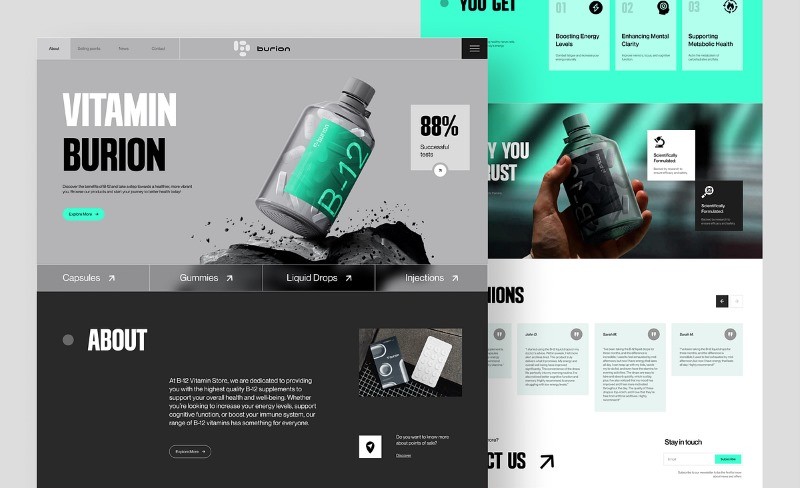 Các mẫu thiết kế landing page dược phẩm Các mẫu thiết kế landing page dược phẩm