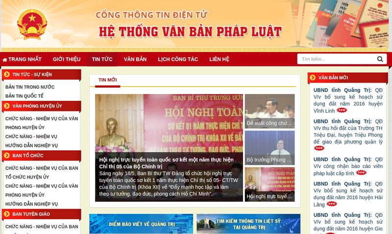 Các tính năng của trang web