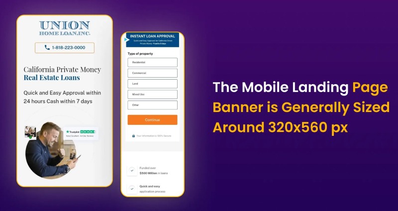 Kích thước của landing page trên mobile Kích thước của landing page trên mobile