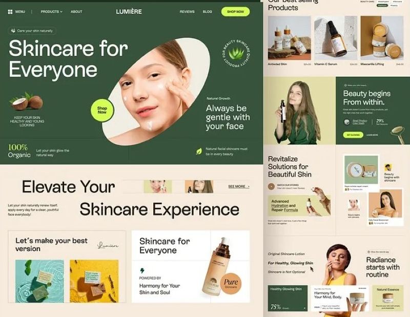 Landing page mỹ phẩm Landing page mỹ phẩm