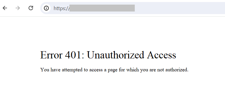 Lỗi 401 unauthorized Lỗi 401 unauthorized