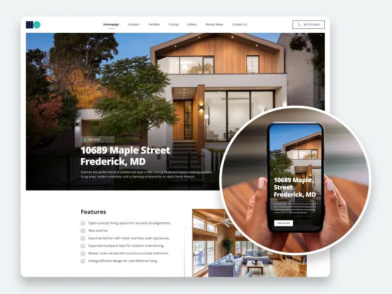 Mẫu landing page bất động sản đẹp