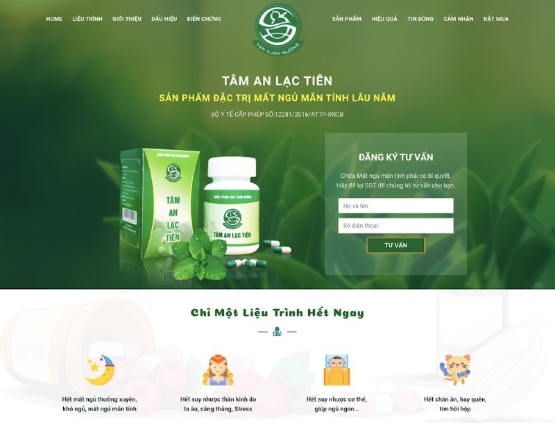 Mẫu landing page dược phẩm Mẫu landing page dược phẩm