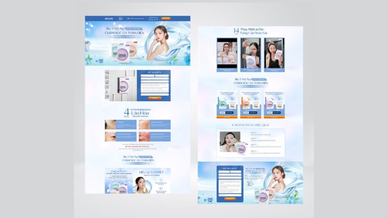 Mẫu landing page mỹ phẩm đẹp Mẫu landing page mỹ phẩm đẹp