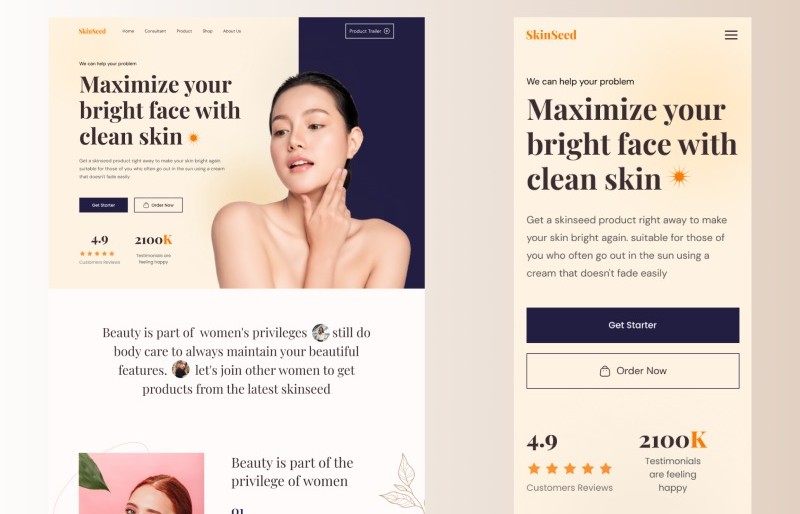Mẫu landing page sản phẩm Mẫu landing page sản phẩm