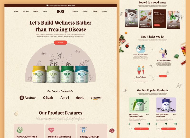 Mẫu landing page thực phẩm chức năng Mẫu landing page thực phẩm chức năng
