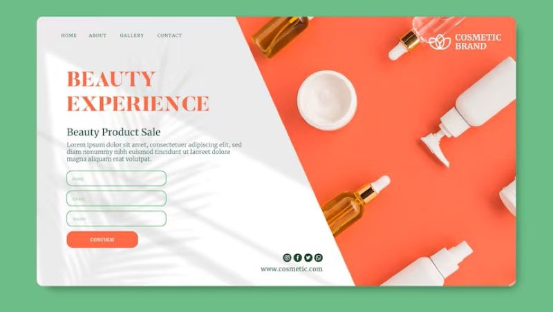 Mẫu landing page về mỹ phẩm Mẫu landing page về mỹ phẩm