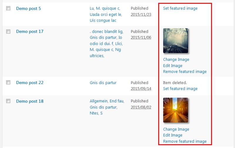 Quick Featured Image plugin Quick Featured Image plugin