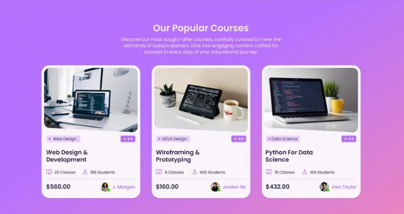 Thành phần của landing page khóa học Thành phần của landing page khóa học