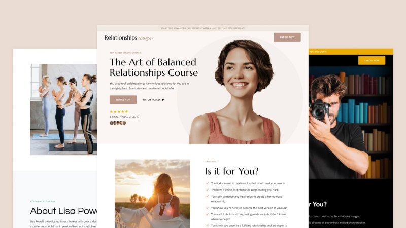 Thiết kế landing page khóa học Thiết kế landing page khóa học