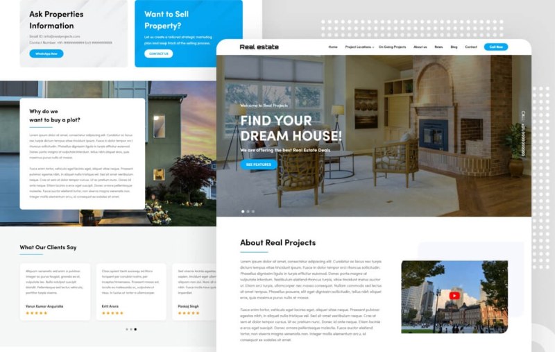Thiết kế mẫu landing page bất động sản