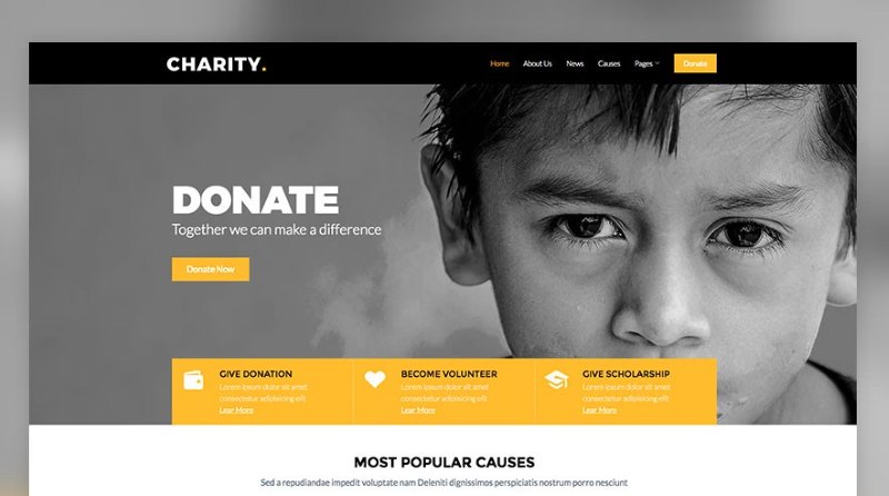 Thiết kế website từ thiện