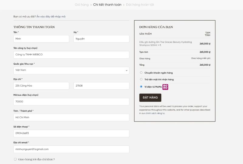 Tích hợp thanh toán momo vào trang web