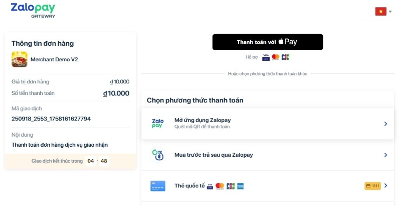 Tích hợp thanh toán Zalopay vào website Tích hợp thanh toán Zalopay vào website