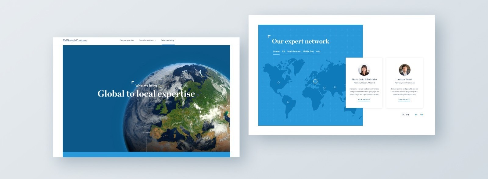 Web hero image design