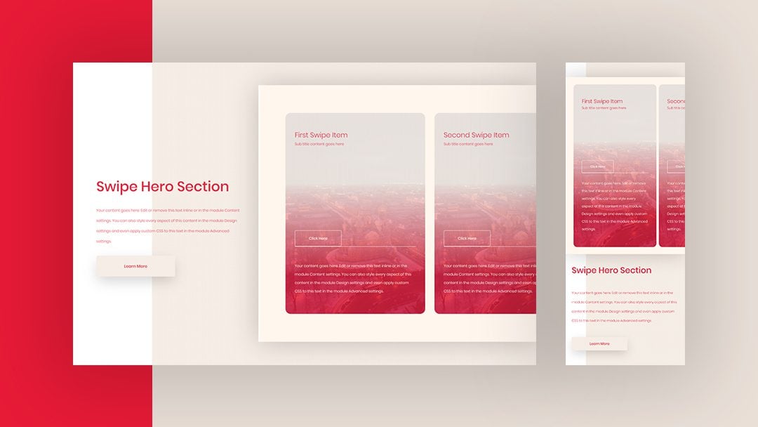 Web hero section