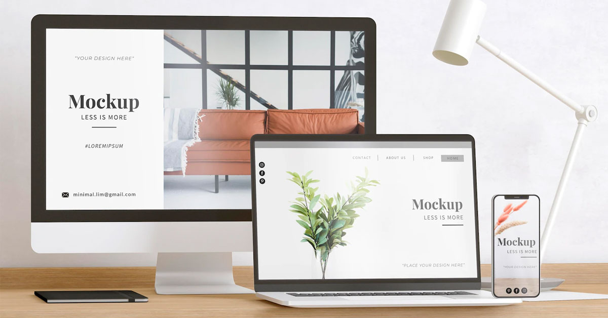 Web mockup Web mockup