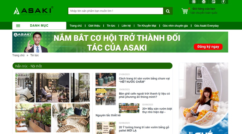 Website ngoại thất uy tín