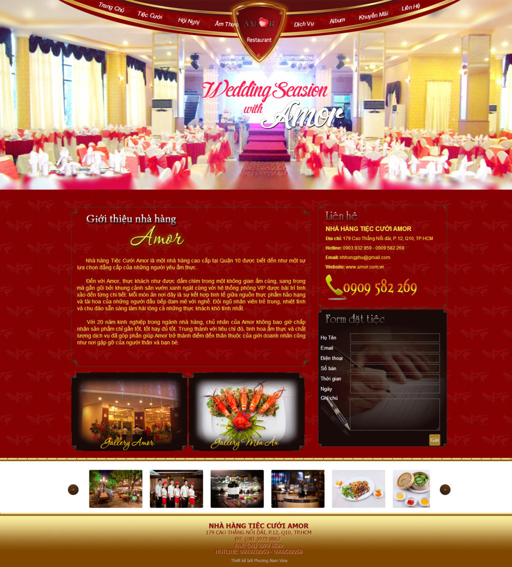 Mẫu website nhà hàng - MS01